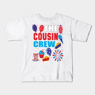 The cousin crew 4th of july family reunion gift. Kids T-Shirt